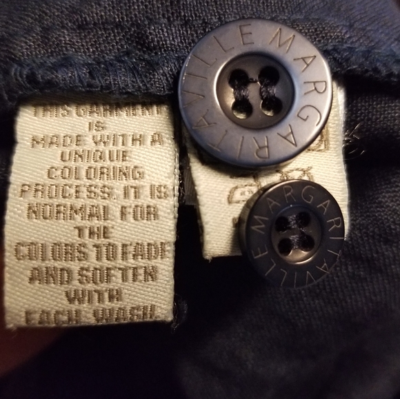 Margaritaville Deep Navy Blue Linen Shorts NWT - Picture 5 of 10